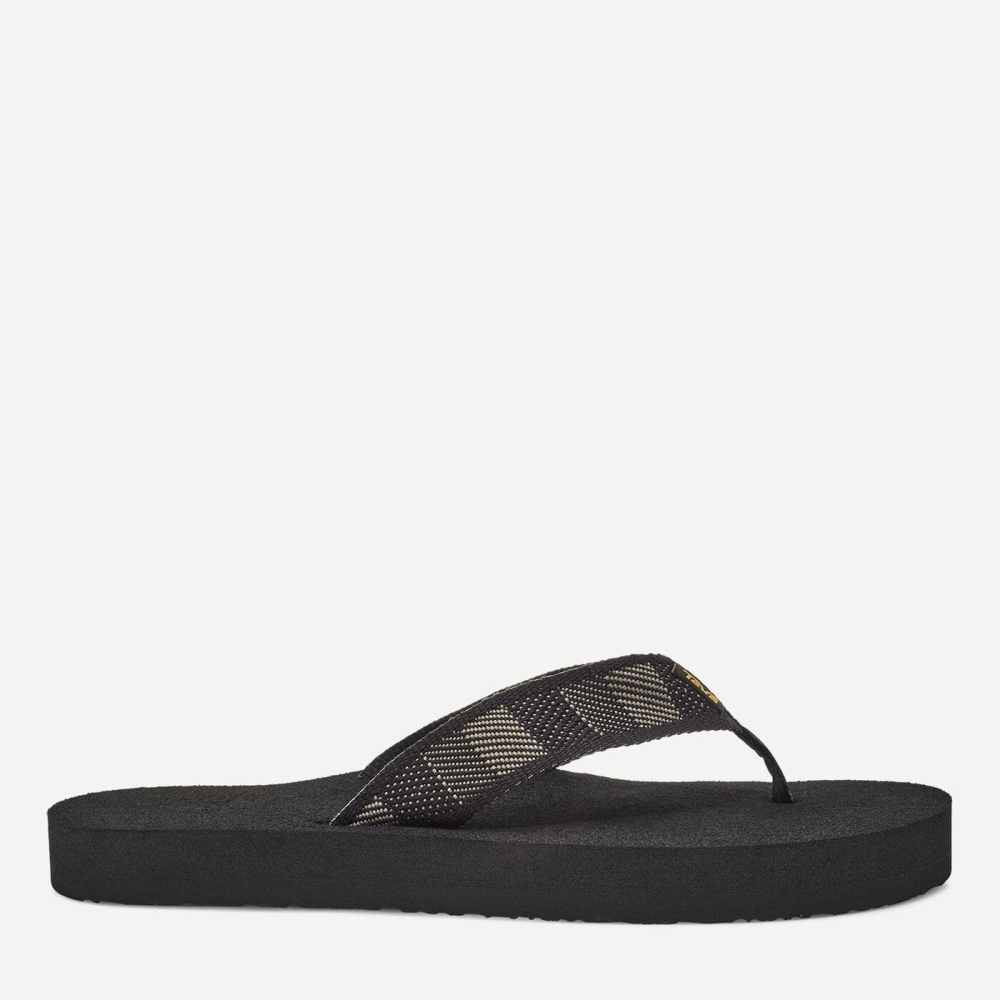 Teva Original Mush - Men's Teva Flip Flops - Black | India (TSNA35842)